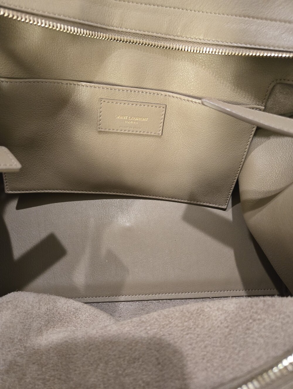 Saint Laurent YSL Taupe Satchel - Picture 12 of 15
